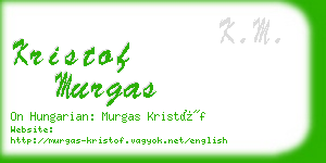 kristof murgas business card